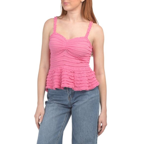 LOVE SHACK FANCY Pink Azami Top - Picture 1 of 2
